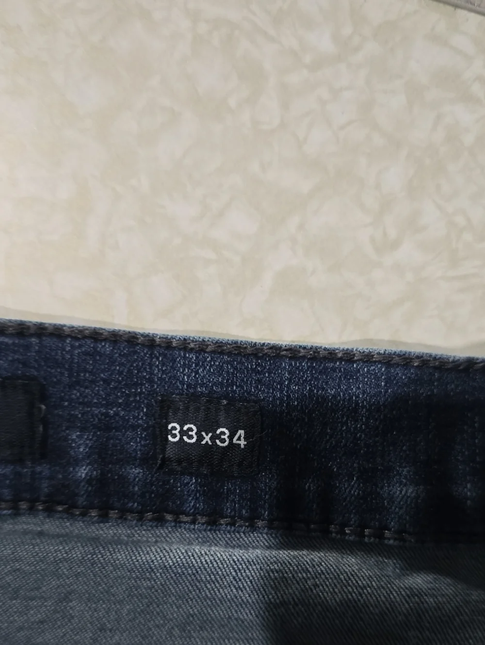 BKE Men's Straight Jeans in Dark Blue Wash Size‎ 33 X 34